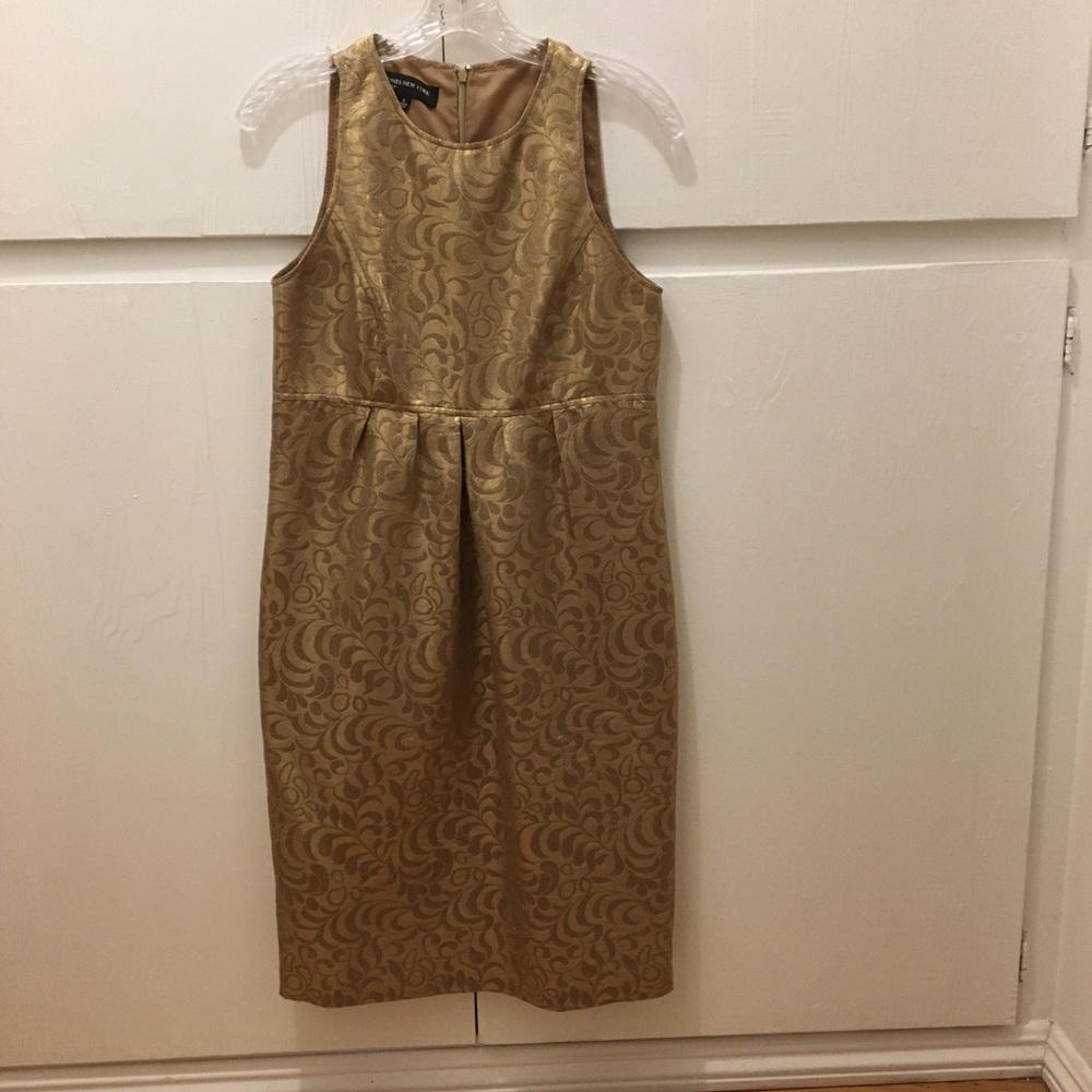 Jones New York Gold Cocktail Dress